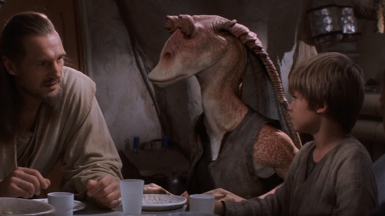 Qui-Gon, Jar Jar, and Anakin