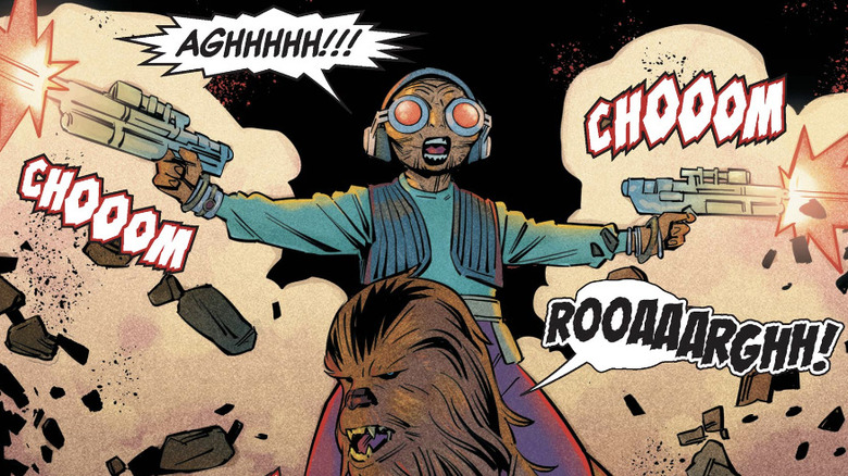 Maz riding Chewbacca blasters Forces of Destiny