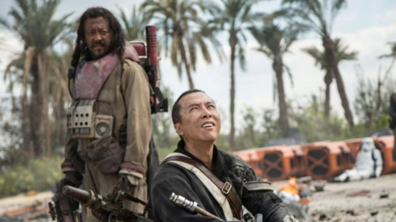 Baze and Chirrut hanging out in Rogue One