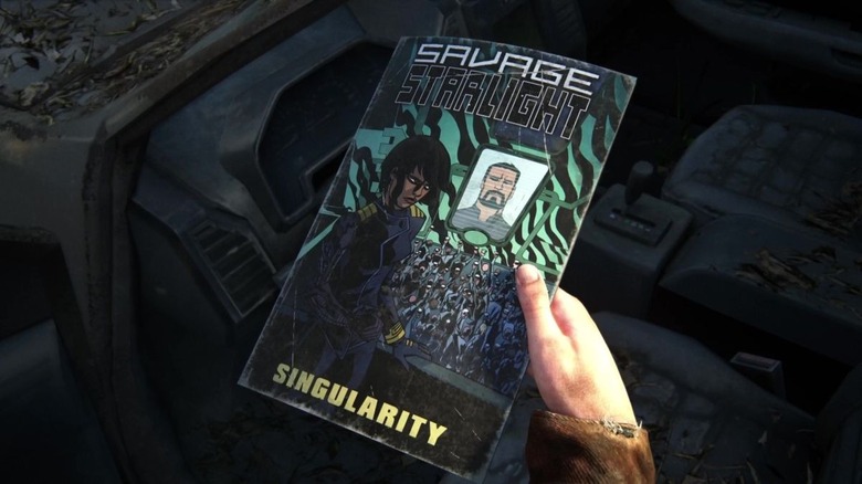 A comic book in The Last of Us game