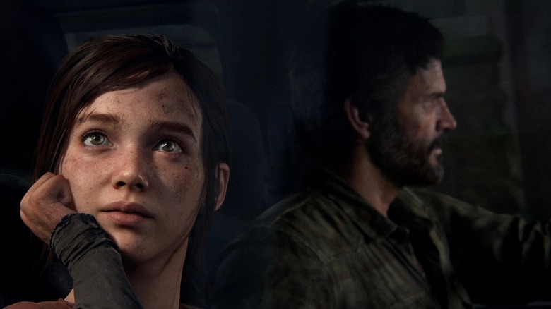 Ellie and Joel in The Last of Us game