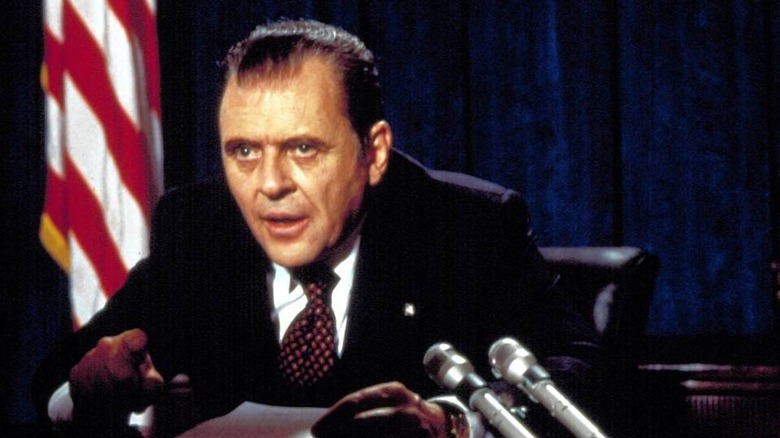 Nixon holding a press conference