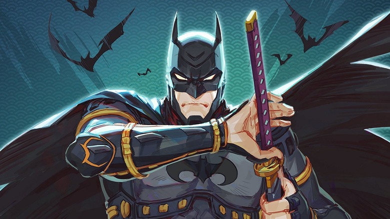 Batman brandishing sword