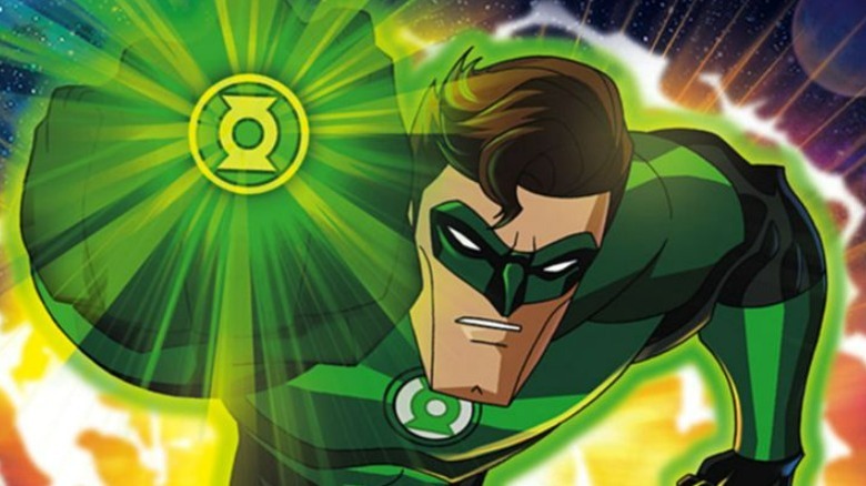 Green Lantern flying