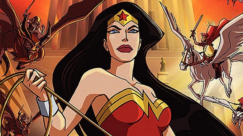 Wonder Woman brandishing lasso