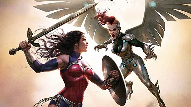 Wonder Woman fighting Silver Swan
