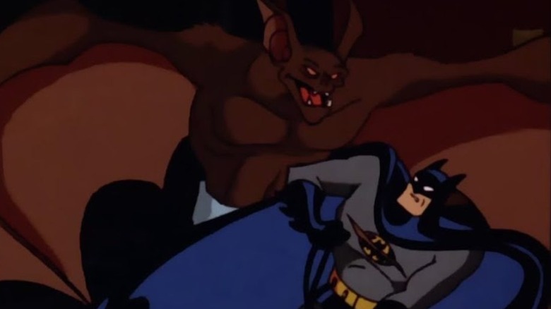 Batman fighting Man-Bat