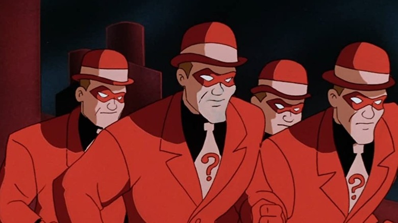 Henchmen in red suits