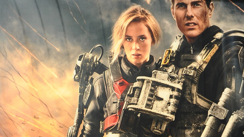 Emily Blunt and Tom Cruise on the Edge of Tomorrow poster