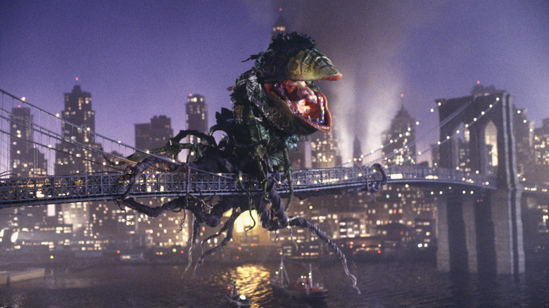 Audrey II attacks New York in the deleted Little Shop of Horrors ending