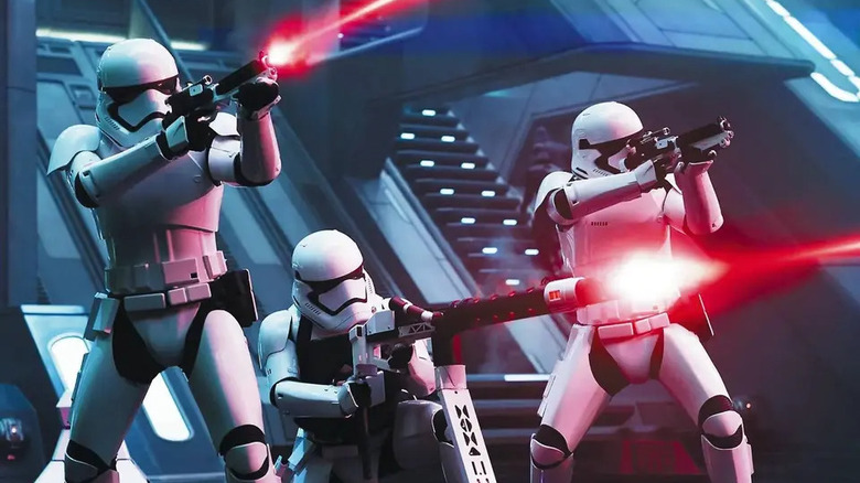 New Order Stormtroopers firing blasters