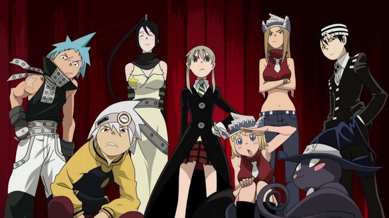 The students of the Death Meister Academy sitting