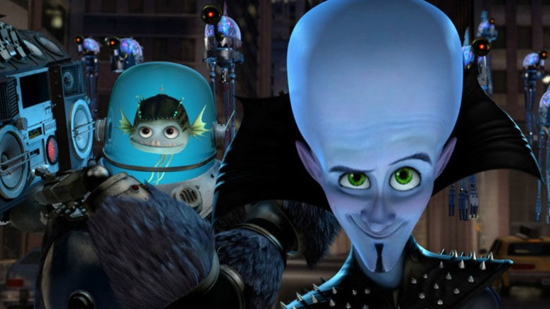 Megamind and his minion look smug