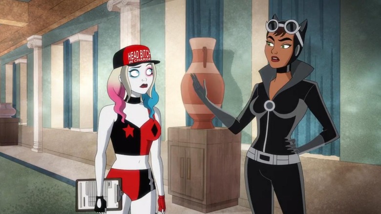 Harley Quinn and Catwoman talking