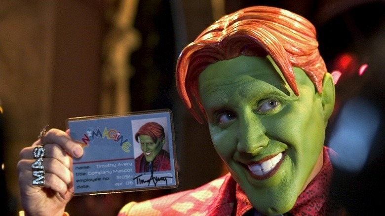 The Mask wields his business card