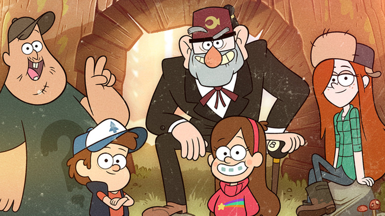 Gravity Falls cast poses for photo