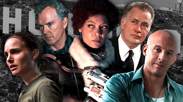 A composite image of Natalie Portman, Michael Keaton, Thandiwe Newton, Martin Sheen, and Vin Diesel