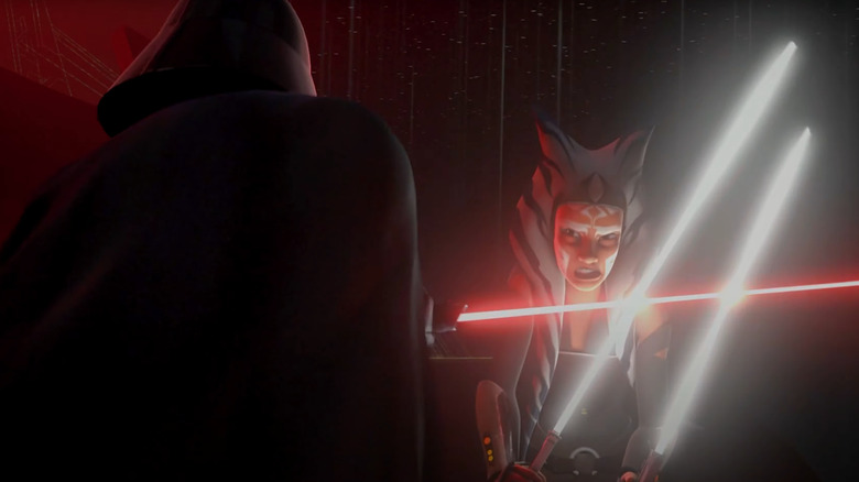 Ahsoka battles Darth Vader