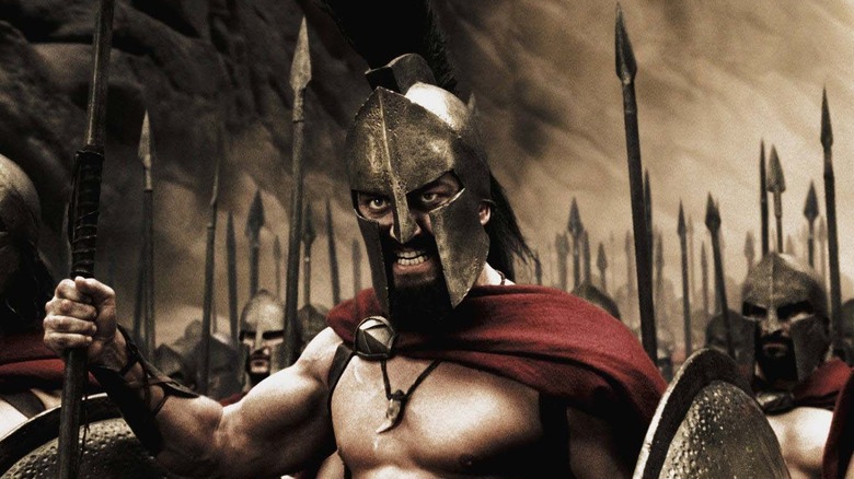 Leonidas (Gerard Butler) marches into battle in 300