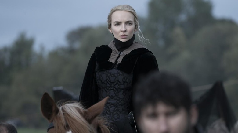 Marguerite (Jodie Comer) looks on in The Last Duel