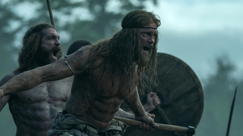 Amleth (Alexander Skarsgård) roars in The Northman