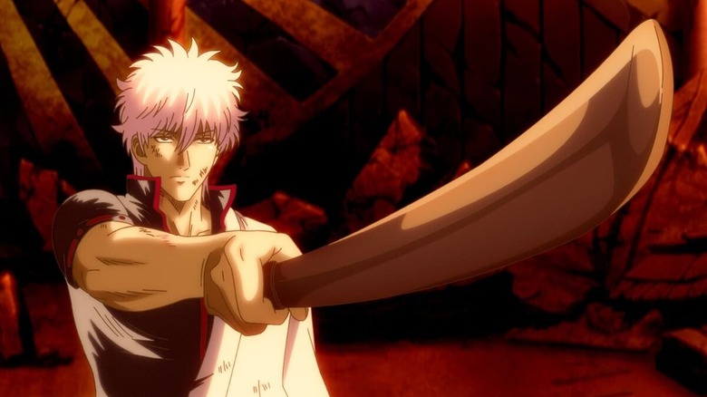 Gintoki holds out his katana in Gintama: The Very Final