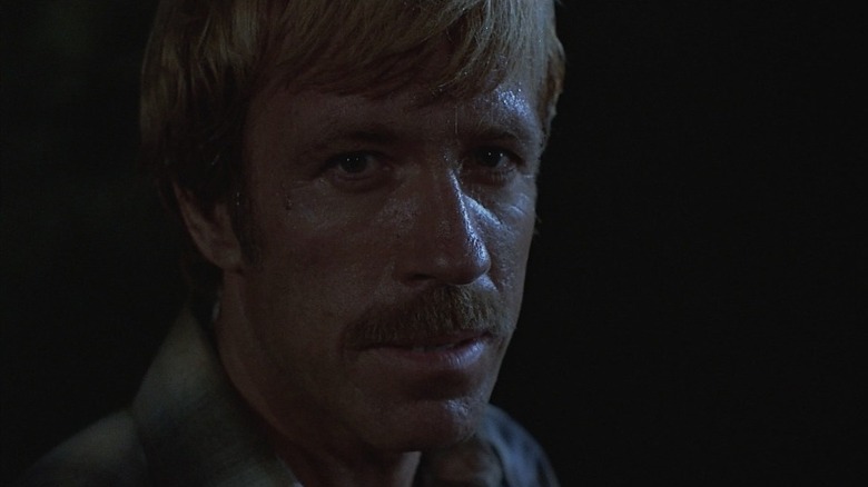 Chuck Norris as Stevens looking concerned in Silent Rage