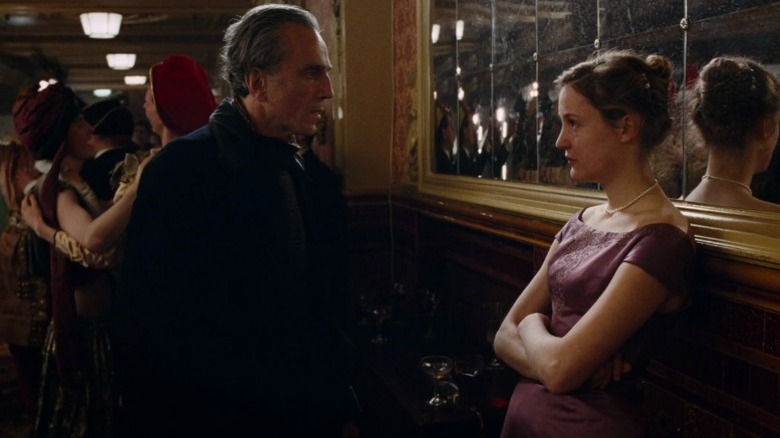 Daniel Day-Lewis as Reynolds Woodcock and Vicky Krieps as Alma Elson in Phantom Thread