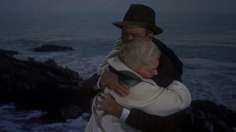 James Stewart as John "Scottie" Ferguson and Kim Novak as Madeleine Elster in Vertigo