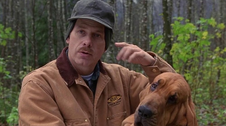 Harlan Pepper, played by Christopher Guest, giving an interview with his dog in Best in Show