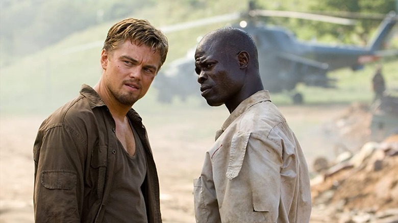 Leonardo DiCaprio and Djimon Hounsou in "Blood Diamond"