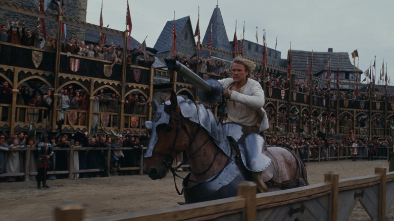 Heath Ledger as William Thatcher jousting in A Knight's Tale