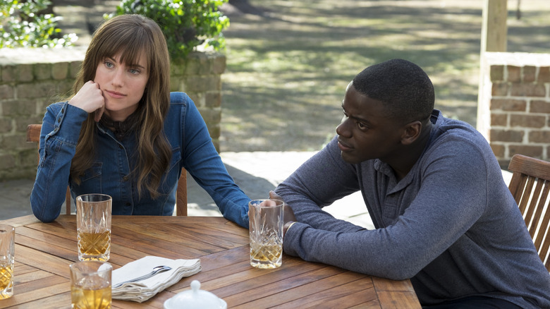 Allison Williams as Rose and Daniel Kaluuya as Chris having a serious talk in Get Out