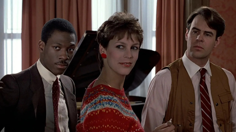 Billy Ray Valentine, Ophelia, and Louis Winthorpe in Trading Places (1983)