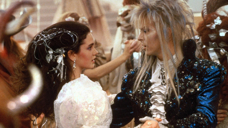 Sarah (Jennifer Connelly) dancing with Jareth (David Bowie) in Labyrinth