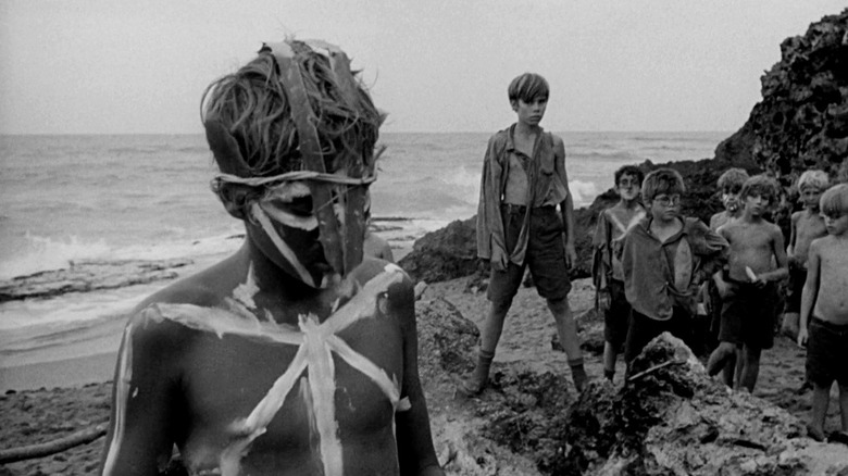 Jack (Tom Chapin) wearing a mask in 1963's Lord of the Flies