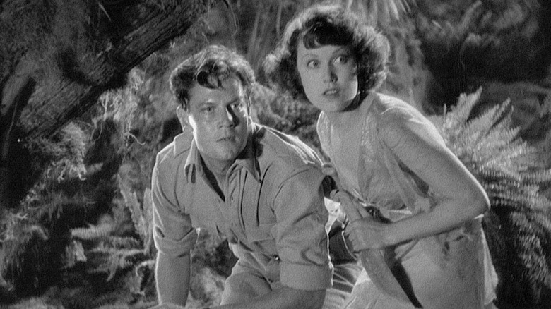 Bob (Joel McCrea) and Eve (Fay Wray) in the jungle in 1932's The Most Dangerous Game