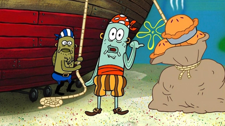 Pirates with pie bombs on SpongeBob SquarePants