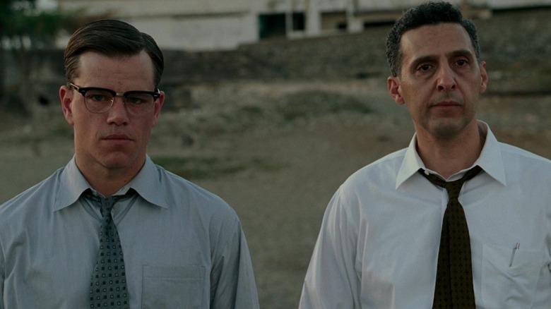 Matt Damon and John Turturro as Edward Wilson and Roy Brocco in The Good Shepherd