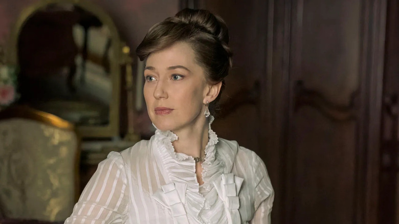 Bertha Russell (Carrie Coon) sits in her room in The Gilded Age