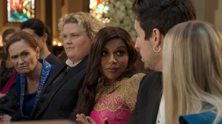 Mindy (Mindy Kaling) with her friends at church on The Mindy Project