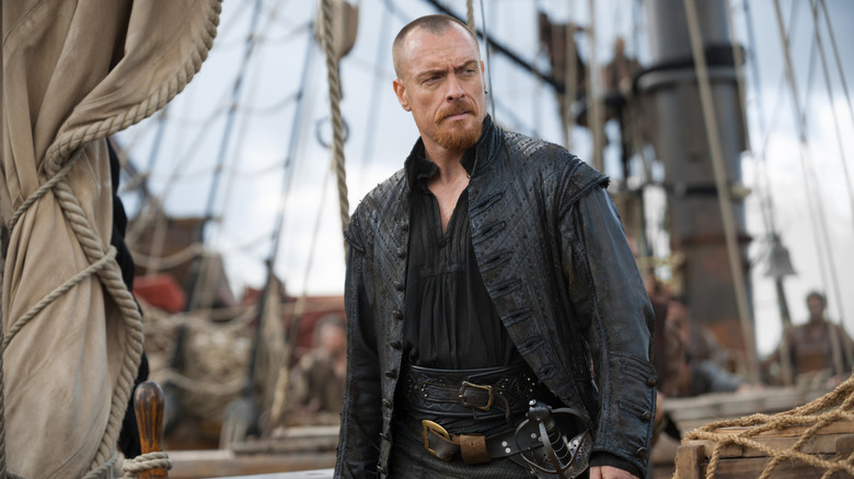 James Flint (Toby Stephens) on ship in Black Sails