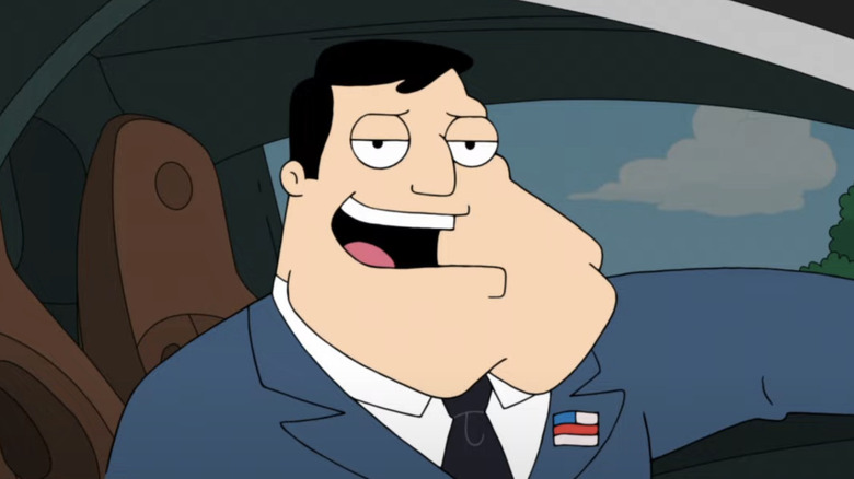 Stan Smith (Seth MacFarlane) sings while driving on American Dad!