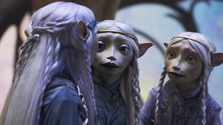 The three princesses talking to one another on The Dark Crystal: Age of Resistance