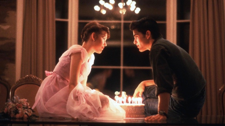 Sam, Jake, and the birthday cake from "Sixteen Candles"