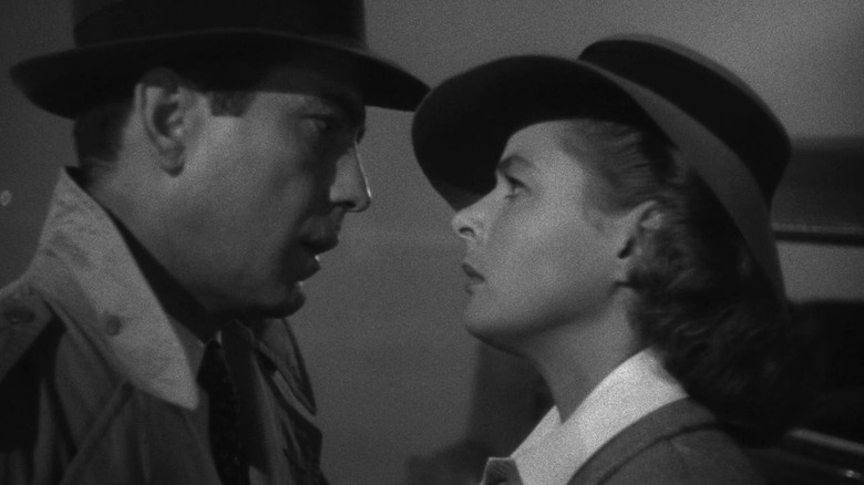 Humphrey Bogart and Ingrid Bergman baring their souls on the tarmac.