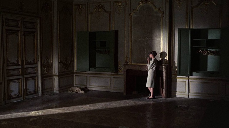 Audrey Hepburn in her empty, abandoned apartment.