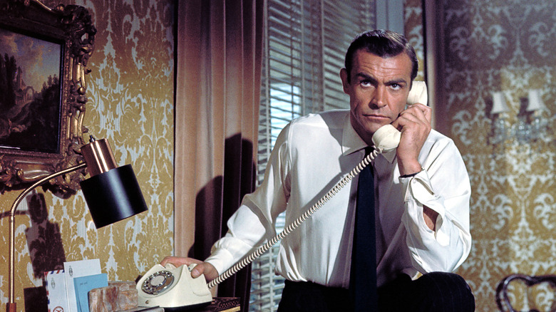 Sean Connery on the phone, concerned