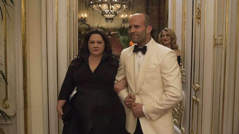 Melissa McCarthy and Jason Statham in Spy