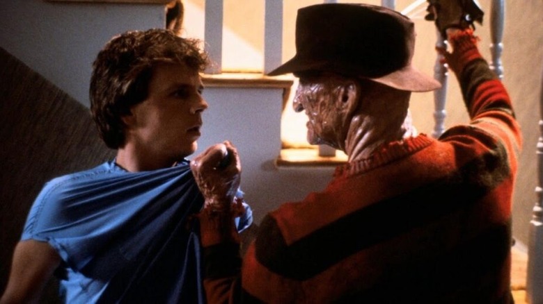 A Nightmare on Elm Street 2 Freddy grabs Jesse